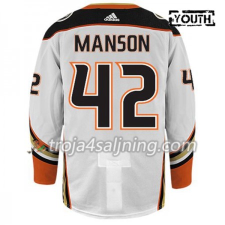 Anaheim Ducks tröja JOSH MANSON 42 Adidas Vit Authentic - NHL Tröjor Barn